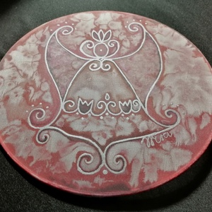 Őrangyal selyem ablakkép rózsaszín korall - otthon & életmód - dekoráció - spiritualitás - mandala - Meska.hu