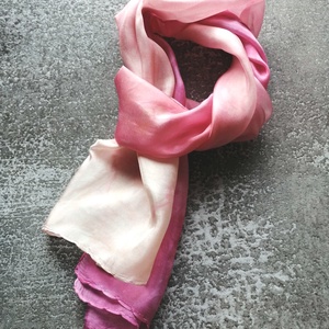 Mimóza pasztell hernyóselyem sál - ruha & divat - sál, sapka, kendő - sál - Meska.hu