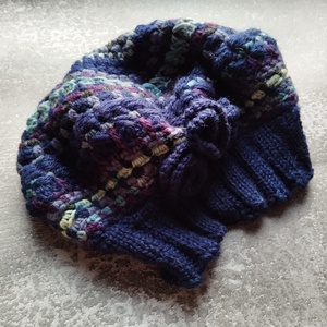 Vadszilva laza női barett sapka horgolt boho slouchy puha gyapjúból - ruha & divat - sál, sapka, kendő - sapka - Meska.hu