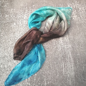 Balaton-part hernyóselyem kendő, Ruha & Divat, Sál, Sapka, Kendő, Kendő, Selyemfestés, MESKA