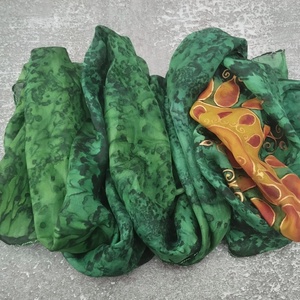 Életfa selyem sál stóla sötétzöld  - ruha & divat - sál, sapka, kendő - stóla - Meska.hu