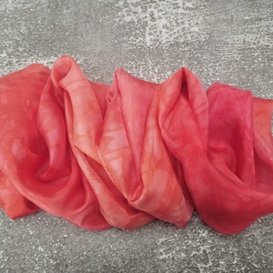 Korall hernyóselyem sál női stóla - ruha & divat - sál, sapka, kendő - sál - Meska.hu