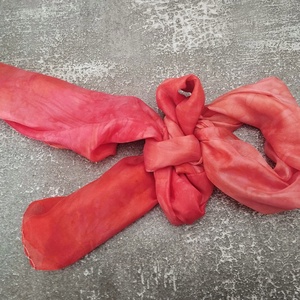 Korall hernyóselyem sál női stóla - ruha & divat - sál, sapka, kendő - sál - Meska.hu