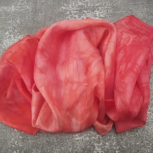 Korall hernyóselyem sál női stóla - ruha & divat - sál, sapka, kendő - sál - Meska.hu