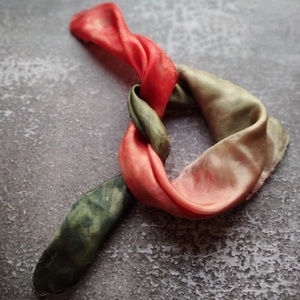 Keki narancs  hernyóselyem kendő  - Meska.hu