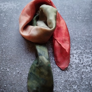 Keki narancs  hernyóselyem kendő  - ruha & divat - sál, sapka, kendő - kendő - Meska.hu