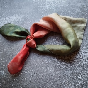 Keki narancs  hernyóselyem kendő  - ruha & divat - sál, sapka, kendő - kendő - Meska.hu