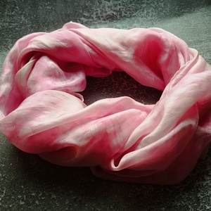 Pasztell rózsaszín hernyóselyem óriás sál stóla - ruha & divat - sál, sapka, kendő - sál - Meska.hu