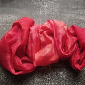 Korall hernyóselyem sál női stóla - ruha & divat - sál, sapka, kendő - sál - Meska.hu