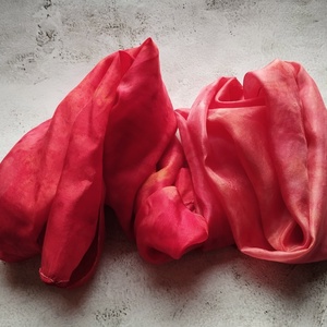 Korall hernyóselyem sál női stóla - ruha & divat - sál, sapka, kendő - sál - Meska.hu