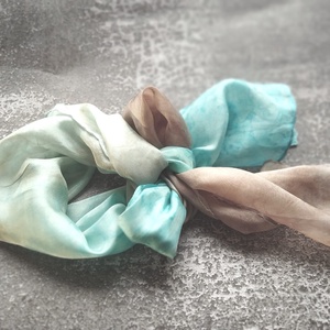 Halvány pasztell hernyóselyem sál - ruha & divat - sál, sapka, kendő - sál - Meska.hu