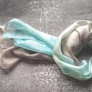 Halvány pasztell hernyóselyem sál - ruha & divat - sál, sapka, kendő - sál - Meska.hu