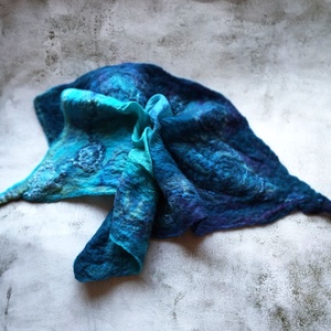 Selyem gyapjú nuno nemez kendő sál - ruha & divat - sál, sapka, kendő - kendő - Meska.hu