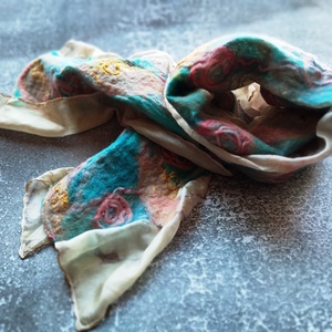 Hernyóselyem gyapjú nuno nemez sál Pille - ruha & divat - sál, sapka, kendő - sál - Meska.hu