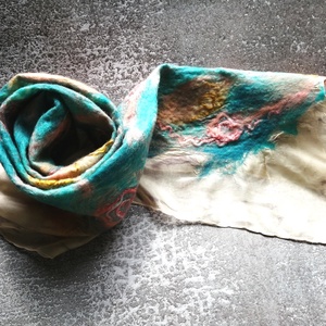 Hernyóselyem gyapjú nuno nemez sál Pille - ruha & divat - sál, sapka, kendő - sál - Meska.hu