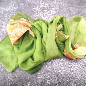 Orchideás hernyóselyem sál - ruha & divat - sál, sapka, kendő - stóla - Meska.hu