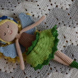 Horgolt virágos tündér baba - játék & sport - baba & babaház - baba - Meska.hu