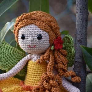 Horgolt virágos tündér baba - játék & sport - baba & babaház - baba - Meska.hu