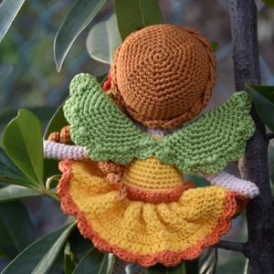 Horgolt virágos tündér baba - játék & sport - baba & babaház - baba - Meska.hu