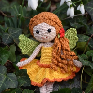 Horgolt virágos tündér baba - játék & sport - baba & babaház - baba - Meska.hu