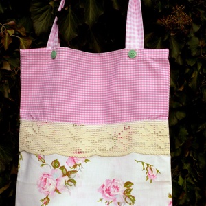 Granny's Rose Garden. Romantikus shopper.  - táska & tok - bevásárlás & shopper táska - shopper, textiltáska, szatyor - Meska.hu