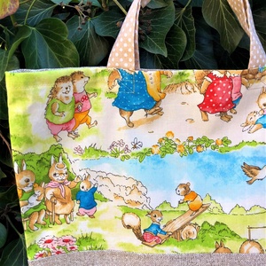 STORYBOOK. Minishopper vagy húsvéti ajándékátadó / tojáskereső tasak - táska & tok - bevásárlás & shopper táska - shopper, textiltáska, szatyor - Meska.hu