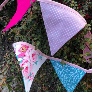 FLORAL TAPE. Romantikus, rózsás  bunting/girland/zászlófüzér. - Meska.hu