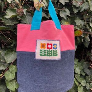 FUSION 73. Retro virágos shopper. - táska & tok - bevásárlás & shopper táska - shopper, textiltáska, szatyor - Meska.hu