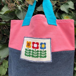 FUSION 73. Retro virágos shopper. - táska & tok - bevásárlás & shopper táska - shopper, textiltáska, szatyor - Meska.hu