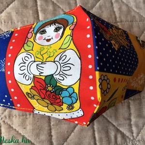 HAPPY MATRYOSHKA. Vidám kétrétegű arcmaszk. (kétféle), Maszk, Arcmaszk, Női, Varrás, Meska