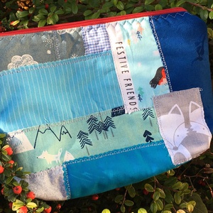 WOODLAND. Patchwork neszi., Karácsony, Karácsonyi ajándékozás, Karácsonyi ajándékcsomagolás, Patchwork, foltvarrás, Újrahasznosított alapanyagból készült termékek, Meska