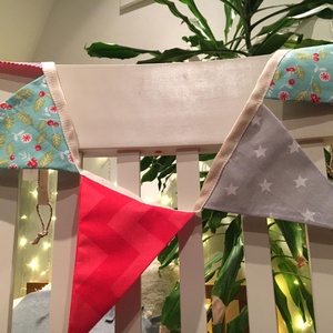  XMAS BUNTING. Rusztikus karácsonyi zászlófüzér. , Karácsony, Karácsonyi lakásdekoráció, Karácsonyi girland, boa, Varrás, MESKA