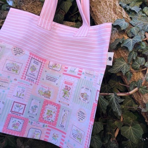 STRAWBERRY GARDEN.  Shopper kertészeknek., Táska & Tok, Bevásárlás & Shopper táska, Shopper, textiltáska, szatyor, Újrahasznosított alapanyagból készült termékek, Meska