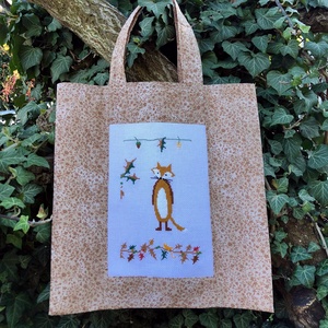 THE FOX. Rókás premium shopper., Táska & Tok, Bevásárlás & Shopper táska, Shopper, textiltáska, szatyor, Hímzés, Varrás, Meska