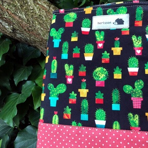 CACTUS. Könyvölelő/ tablet-tartó / könyvszütyő. - otthon & életmód - papír, írószer - könyv- és füzetborító - Meska.hu