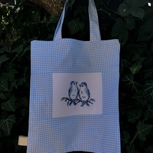LOVE. Madárkás shopper. - táska & tok - bevásárlás & shopper táska - shopper, textiltáska, szatyor - Meska.hu