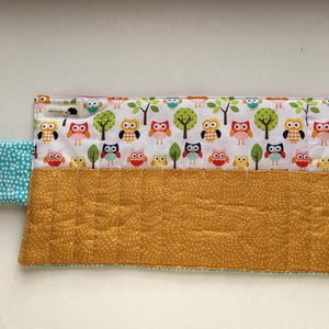 HAPPY OWLS. Baglyos ceruzatekercs. - otthon & életmód - papír, írószer - tolltartó & ceruzatekercs - Meska.hu