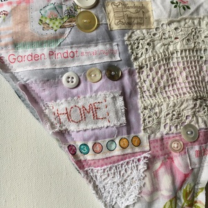 SHABBY CHIC HEART. Szív alakú függődísz - otthon & életmód - dekoráció - ajtó- és ablak dekoráció - ajtódísz & kopogtató - Meska.hu
