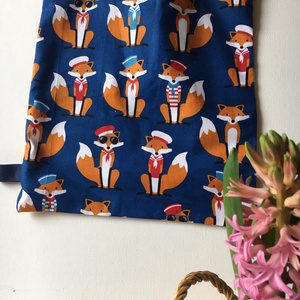 FOXES IN NAVY.  Rókás shopper. - Meska.hu