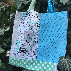  FUSION 97. Menta cicás shopper  - táska & tok - bevásárlás & shopper táska - shopper, textiltáska, szatyor - Meska.hu