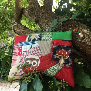 XMAS OWL. Patchwork neszi. No. 3. - táska & tok - neszesszer - Meska.hu