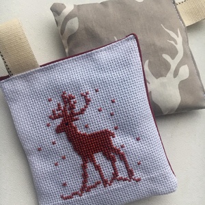 RAINDEERS. Levendulával töltött tasakok. (3 féle / 2 darabos szett) - karácsony - karácsonyi lakásdekoráció - karácsonyi lakásdíszek - Meska.hu