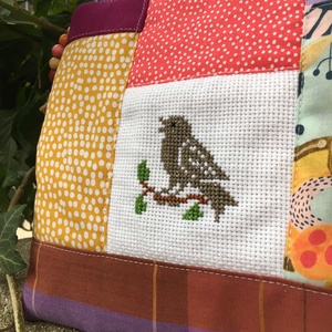 a u t u m n   b i r d i e, Patchwork neszi vagy bármitartó - táska & tok - neszesszer - Meska.hu