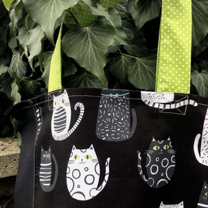 I GATTI.  XL shopper - táska & tok - bevásárlás & shopper táska - shopper, textiltáska, szatyor - Meska.hu