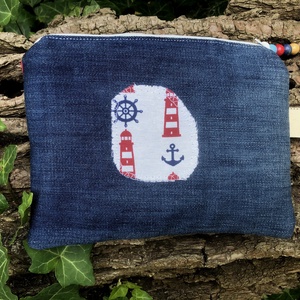 MIXED UP in NAVY. No. 2. Patchwork neszi.  - táska & tok - neszesszer - Meska.hu