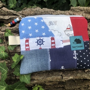 MIXED UP in NAVY. No. 2. Patchwork neszi.  - táska & tok - neszesszer - Meska.hu