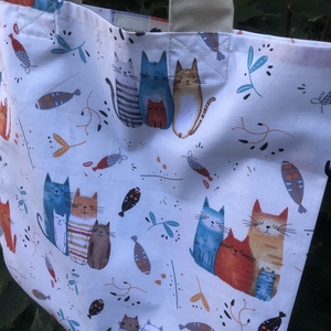 I LOVE CATS. Shopper macska imádóknak. - táska & tok - bevásárlás & shopper táska - shopper, textiltáska, szatyor - Meska.hu