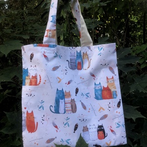 I LOVE CATS. Shopper macska imádóknak., Táska & Tok, Bevásárlás & Shopper táska, Shopper, textiltáska, szatyor, Varrás, MESKA
