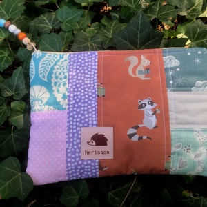 t e r r a. Kétoldalas patchwork  sminkcucc-tartó - Meska.hu