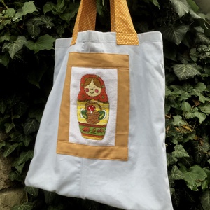AUTUMN MATRYOSHKA. Shopper. - táska & tok - bevásárlás & shopper táska - shopper, textiltáska, szatyor - Meska.hu